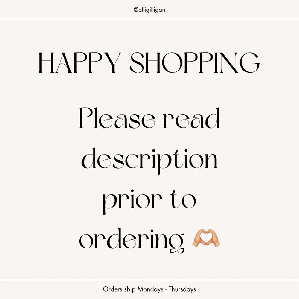SHOP POLICIES